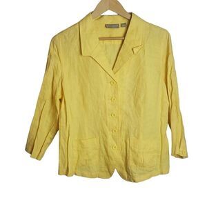 Kim Rogers Yellow Linen Jacket 16P